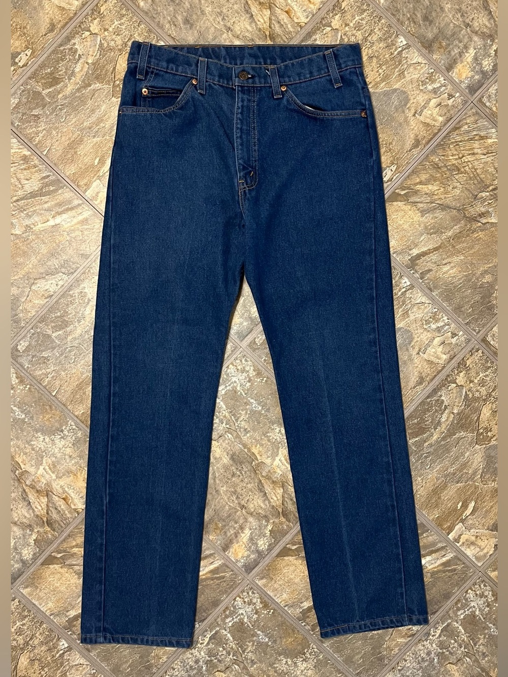 VTG Levis 20508-0914 Orange Tab Jeans Mens 34x32 Blue Straight Leg Made In USA
